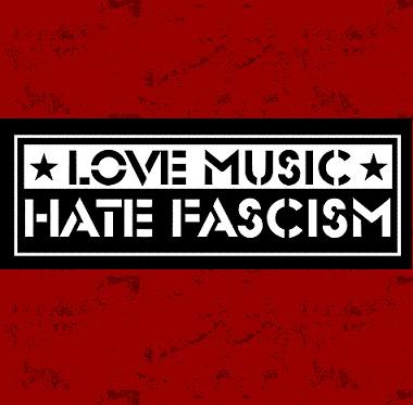 Aufnäher - Love music hate fascism s